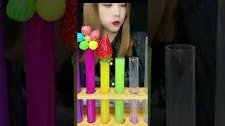 Colorful Fruit juice and candy and strawberry #candy #chocolat #juice