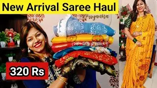 Affordable Saree haul 320 Rs 🥰 Soft Georgette Saree/Partywear /Dailywear /Office wear/Cotton/Amazon