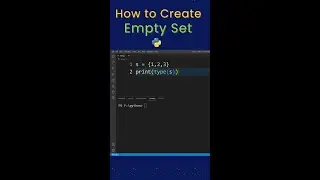 How to Create an Empty Set in Python ? Questions 