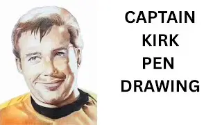 Captain Kirk from Star Trek in Pen