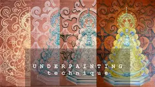 Underpainting technique | painting Madonna de El Rocio - part 02