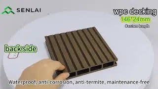 146*24mm 4-square-hole wood-plastic composite straight-grain Decking Board