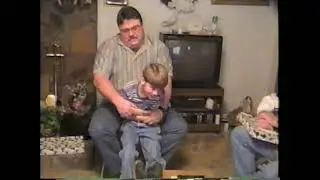 97 Christmas at Memaw's David shaking Cody