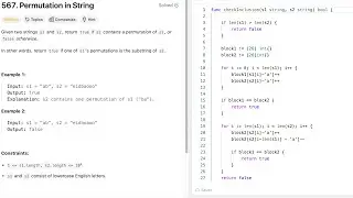 LeetCode: 567. Permutation in String (Golang & Java)