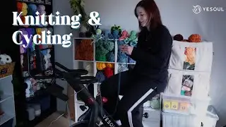 Knitting While Cycling?!  YESOUL G1M Bike Review | The Best Peloton Alternative for Home Workouts