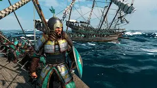 Khuzait Warships Launch Night Attack on Viking Fleet &mdash; Naval Battle | Mount & Blade II:War Sails DLC