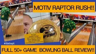 Motiv Raptor Rush!!! Full 50+ Game Bowling Ball Review!! //4k