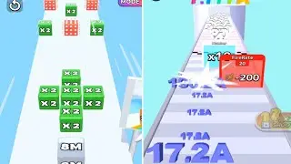 Jelly Run 2048 vs number run game number merge challenge roll