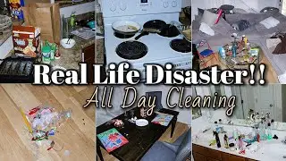 Real Life Disaster | All Day Cleaning | Cleaning Motivation | Time lapse Cleaning Actual Messy House