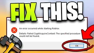 How To Fix Roblox Error | An Error Occurred While Starting ROBLOX