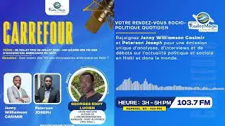 L’émission CARREFOUR reçoit, lundi 28 juillet 2025, l’historien Georges Eddy Lucien