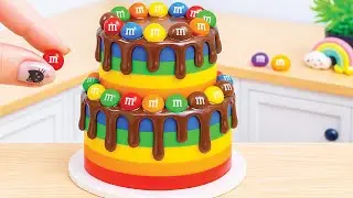 How to Make KitKat & M&M Two-Tier Cake Challenge | Satisfying Mini Decorating