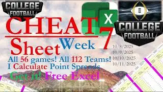 🏈College Football Week 7 💥Cheat Sheet! 📊Unique Sports Betting Advantage w/ Data Analytics vs Vegas