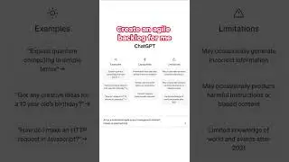 Automatic an agile backlog creation by your Chat GPT Project Assistant.