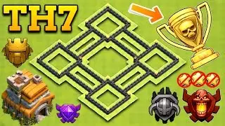 NEW INSANE TOWN HALL 7 (TH7) TROPHY BASE 2017 | CLASH OF CLANS