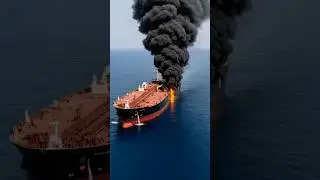Massive Oil Tanker Fire at Sea | Shocking Aerial Footage #ShipFire #OilTankerExplosion