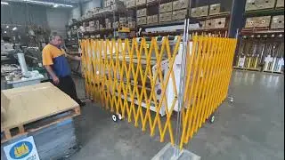 XPANDO&reg; Expandable Safety Barrier in Action - Easy Mobility with Wheels