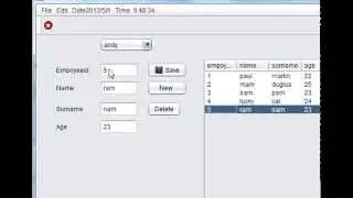 Java prog#16.Deleting Data from an SQLite (MySql) Database in Netbeans java