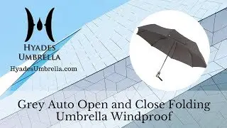 Grey Auto Open and Close Folding Umbrella Windproof