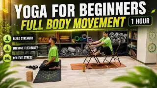 1 Hour Full Body Gentle Yoga for Beginners and Seniors- Daily Chair & Mat Yoga Routine- TTC Sequence