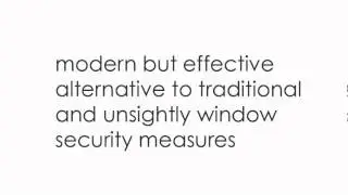 Security Shield Range of Window Security Products