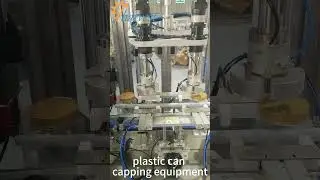 Double-head servo screw capping machine; capping equipment for square plastic cap, #cappingmachine