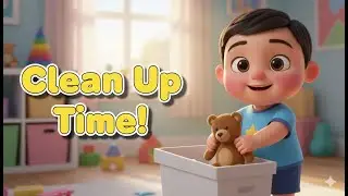 Clean Up Time Song 🧸 | Fun Cleaning Song for Toddlers & Preschool Kids