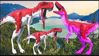 Casal Herrerasaurus Baby Nasceu, Concavenator De Tocaia! Triceratops Nos Ajudou e Morreu Ark Surviva