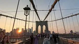 [Virtual Walk] Brooklyn Bridge Sunset, NYC (2160p)