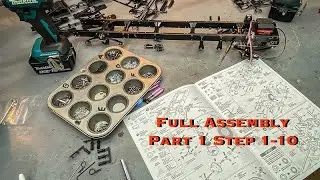 Tamiya Knight Hauler FULL Assembly, Part 1, Steps 1-10, RC Semi Truck Build