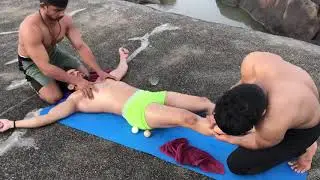 ASMR FOUR HAND BODY MASSAGE BY INDIAN MASSEUR | ASMRYOGi (Ep-33)