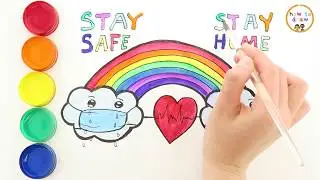 Stay Home Stay Safe Poster | HowtoDrawKidsTutorial