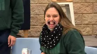 Cheek retractor drink challenge