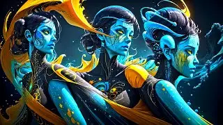 AI Generated Animation Video Art (AI Created Video: 4K, Ultra HD - UHD)