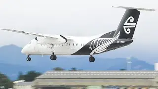 Dash 8 Q300 landing at Blenheim airport.