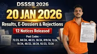 DSSSB Results 2025 | 12 notices released 20 jan 2026 #dsssb #dsssbnotice 