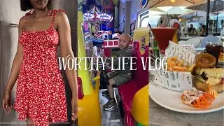 VLOG:Papachinos lunch date, Shein tryon haul, Relaxed hair routine ft Dark&Lovely