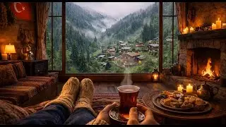 Sleep in a Cozy Ayder Mountain House 🇹🇷 | Rain Sounds & Nature Ambience (No Talking) 2 Hours