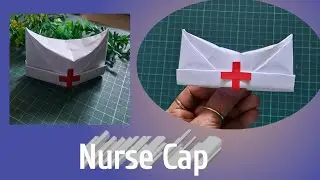 Origami Nurse Cap | How To Make Easy Paper Nurse Cap | DIY Nurse Hat