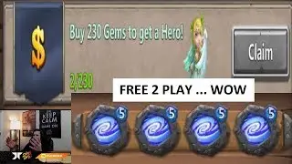 Free 2 Play LEVEL 5 Empower CREST SET INSANE SO LUCKY Castle Clash