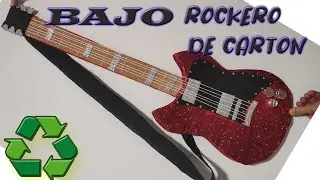Como hacer una Guitarra o Bajo rockero / Manualidades con cartón