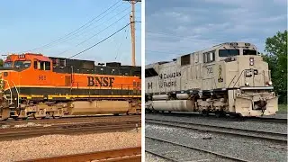 Early summer BNSF and CP trains in the cities CP #7021, BN #1462 & more June 2022