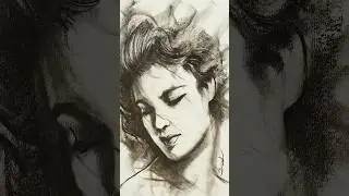 Quick charcoal portrait #art #artbyjeeva #drawing #charcoal #sketch #portrait