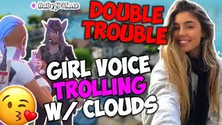 FORTNITE HILARIOUS GIRL VOICE TROLLING  W/ CLOUDS 🤣