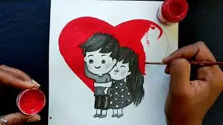 Hug Day Drawing pencil sketch /Valentine's day drawing easy / How to draw hug scenery / Art