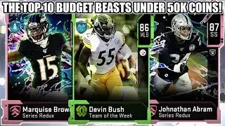 THE TOP 10 BEST BUDGET BEASTS UNDER 50K COINS! | MADDEN 20 ULTIMATE TEAM