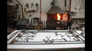 Clément Chabin Ferronnier d'art. Fabrication d'une rampe débillardée de style XVIIIe