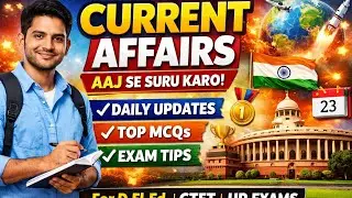 23-01-2026 Most Important Current Affairs Today #currentaffairsinhindi #ctet #stet #uptet #current