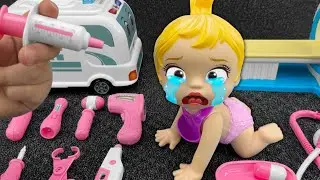 [🍑Toy ASMR🍑] Unboxing a Surprise Doctor Playset🚑Relaxing ASMR | PeachieBox Toys Unboxing