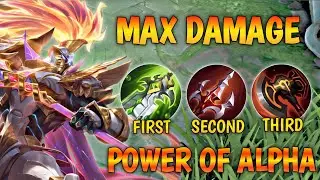 START ABUSING MAX DAMAGE ALPHA BUILD AND EMBLEM 2026‼️MOBILE LEGENDS
